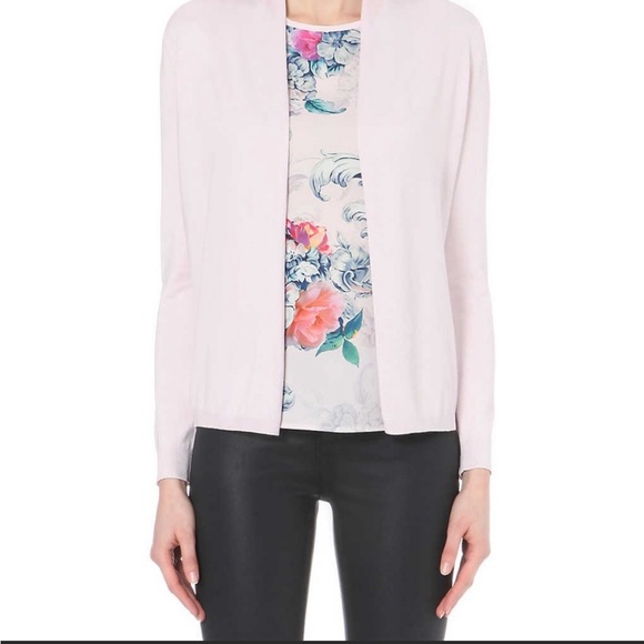 Ted Baker Sweaters - Ted Baker Kacei floral-panel wrap cardigan 0/Small